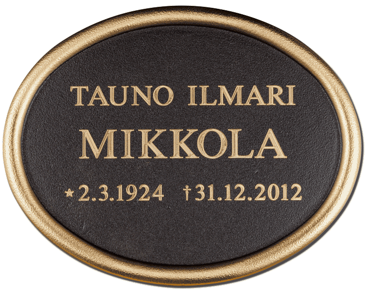 Valettu soikea laatta pyöristetty kehys koholla n:o 1