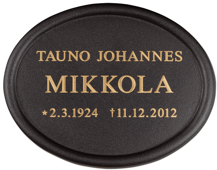 Valettu soikea laatta pyöristetty kehys koholla n:o 2