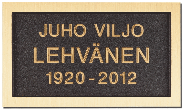 Valettu laatta, kehys koholla n:o 1