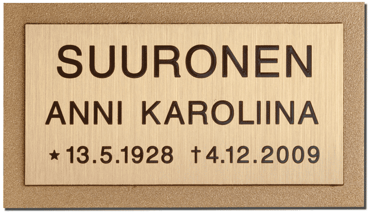 Valettu laatta, madallettu reunus n:o 1